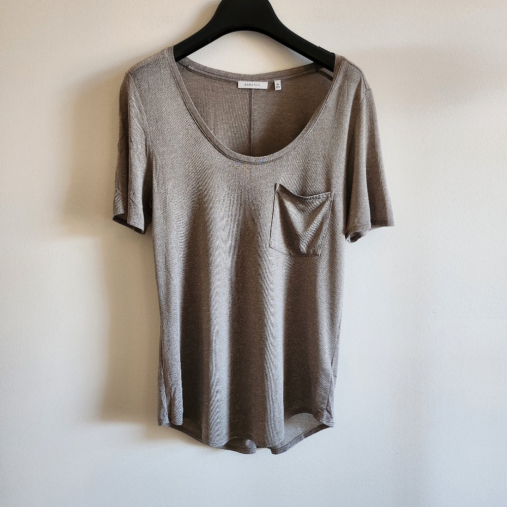 BABATON | XS Rayon Short Sleeve T Shirt | taupe